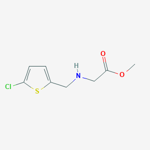 molecular formula C8H10ClNO2S B1518835 Methyl 2-{[(5-chlorothiophen-2-yl)methyl]amino}acetate CAS No. 1021000-80-5