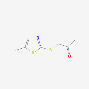 molecular formula C7H9NOS2 B1518836 1-[(5-甲基-1,3-噻唑-2-基)硫烷基]丙烷-2-酮 CAS No. 1000932-28-4