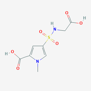 molecular formula C8H10N2O6S B1518838 4-[(carboxymethyl)sulfamoyl]-1-methyl-1H-pyrrole-2-carboxylic acid CAS No. 1000933-49-2