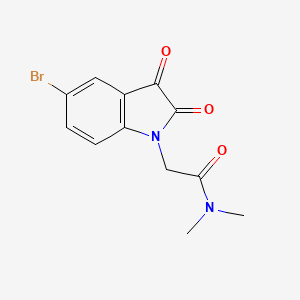 molecular formula C12H11BrN2O3 B1518842 2-(5-溴-2,3-二氧代-2,3-二氢-1H-吲哚-1-基)-N,N-二甲基乙酰胺 CAS No. 1021023-54-0