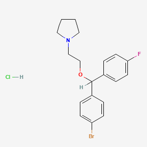 1-(2-((4-Bromophenyl)(4-fluorophenyl)methoxy)ethyl)pyrrolidine hydrochloride