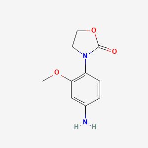 molecular formula C10H12N2O3 B1518847 3-(4-Amino-2-methoxyphenyl)-1,3-oxazolidin-2-one CAS No. 31847-25-3