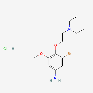 p-Phenetidine, 3-bromo-beta-(diethylamino)-5-methoxy-, hydrochloride