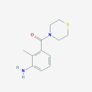 molecular formula C12H16N2OS B1518851 2-甲基-3-(硫代吗啉-4-羰基)苯胺 CAS No. 1042798-15-1
