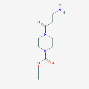 molecular formula C12H23N3O3 B1518852 叔丁基 4-(3-氨基丙酰)哌嗪-1-羧酸盐 CAS No. 681248-23-7