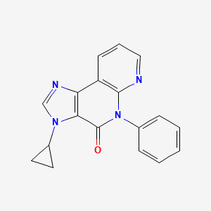 4H-Imidazo(4,5-c)(1,8)naphthyridin-4-one, 3,5-dihydro-3-cyclopropyl-5-phenyl-