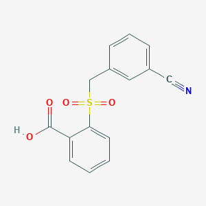molecular formula C15H11NO4S B1518858 2-[(3-Cyanophenyl)methanesulfonyl]benzoic acid CAS No. 1036549-48-0