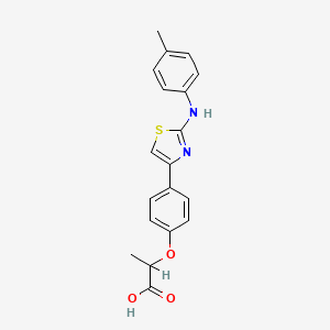 2-(4-(2-((4-Methylphenyl)amino)-4-thiazolyl)phenoxy)propanoic acid