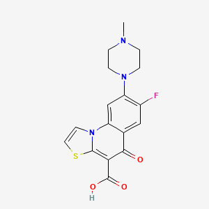 5H-Thiazolo(3,2-a)quinoline-4-carboxylic acid, 7-fluoro-8-(4-methyl-1-piperazinyl)-5-oxo-