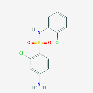 molecular formula C12H10Cl2N2O2S B1518862 4-氨基-2-氯-N-(2-氯苯基)苯-1-磺酰胺 CAS No. 1036593-23-3