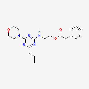 Benzeneacetic acid, 2-((4-(4-morpholinyl)-6-propyl-1,3,5-triazin-2-yl)amino)ethyl ester