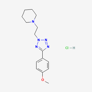 Piperidine, 1-(2-(5-(4-methoxyphenyl)-2H-tetrazol-2-yl)ethyl)-, monohydrochloride