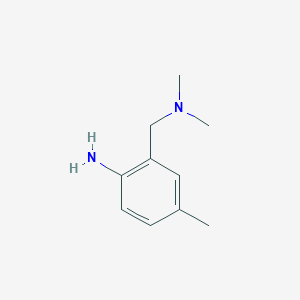 molecular formula C10H16N2 B1518869 2-[(二甲氨基)甲基]-4-甲基苯胺 CAS No. 1021144-66-0