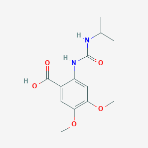 molecular formula C13H18N2O5 B1518871 4,5-Dimethoxy-2-{[(propan-2-yl)carbamoyl]amino}benzoic acid CAS No. 400786-17-6