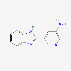 molecular formula C12H10N4 B1518875 5-(1H-苯并[d]咪唑-2-基)吡啶-3-胺 CAS No. 1082159-77-0