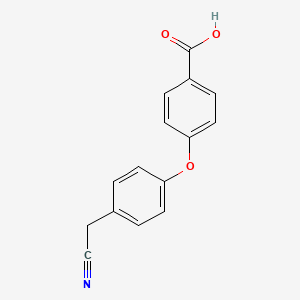 molecular formula C15H11NO3 B1518878 4-[4-(Cyanomethyl)phenoxy]benzoic acid CAS No. 1021144-57-9