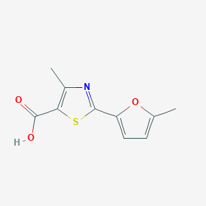 molecular formula C10H9NO3S B1518882 4-甲基-2-(5-甲基呋喃-2-基)-1,3-噻唑-5-甲酸 CAS No. 1087784-62-0