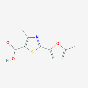 molecular formula C10H9NO3S B1518882 Acide 4-méthyl-2-(5-méthylfuran-2-yl)-1,3-thiazole-5-carboxylique CAS No. 1087784-62-0