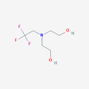 molecular formula C6H12F3NO2 B1518890 2-[(2-Hydroxyethyl)(2,2,2-trifluoroethyl)amino]ethanol CAS No. 156239-80-4