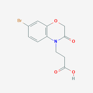 molecular formula C11H10BrNO4 B1518891 3-(7-溴-3-氧代-3,4-二氢-2H-1,4-苯并恶嗪-4-基)丙酸 CAS No. 1087784-75-5