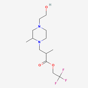 2,2,2-trifluoroethyl 3-[4-(2-hydroxyethyl)-2-methylpiperazin-1-yl]-2-methylpropanoate