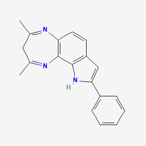 Pyrrolo(2,3-g)-1,5-benzodiazepine, 3,10-dihydro-2,4-dimethyl-9-phenyl-