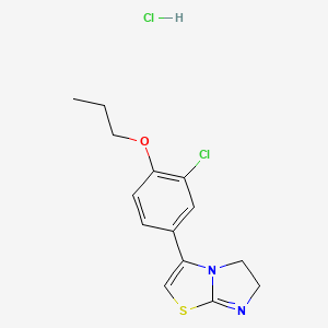 Imidazo(2,1-b)thiazole, 5,6-dihydro-3-(3-chloro-4-propoxyphenyl)-, monohydrochloride