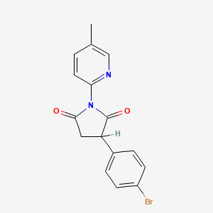 3-(p-Bromophenyl)-1-(5-methyl-2-pyridinyl)succinimide