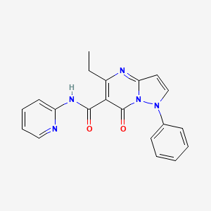 5-Ethyl-7-oxo-1-phenyl-N-2-pyridinyl-1,7-dihydropyrazolo(1,5-a)pyrimidine-6-carboxamide