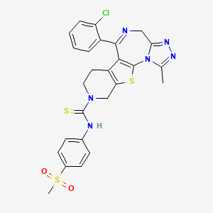 9-(2-chlorophenyl)-3-methyl-N-(4-methylsulfonylphenyl)-17-thia-2,4,5,8,14-pentazatetracyclo[8.7.0.02,6.011,16]heptadeca-1(10),3,5,8,11(16)-pentaene-14-carbothioamide