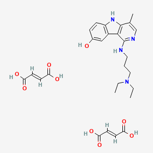 1-(Diethylaminopropylamino)-8-hydroxy-4-methyl-5H-pyrido(4,3-b)indole dimaleate