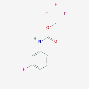 molecular formula C10H9F4NO2 B1518902 2,2,2-trifluoroethyl N-(3-fluoro-4-methylphenyl)carbamate CAS No. 1087798-07-9