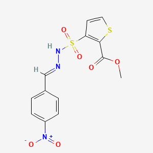 Methyl 3-((((4-nitrophenyl)methylene)hydrazino)sulfonyl)-2-thiophenecarboxylate