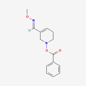 (E)-1,2,5,6-Tetrahydro-1-(benzoyloxy)-3-pyridinecarboxaldehyde 3-(O-methyloxime)