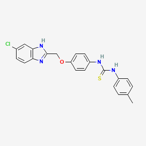 Thiourea, N-(4-((5-chloro-1H-benzimidazol-2-yl)methoxy)phenyl)-N'-(4-methylphenyl)-