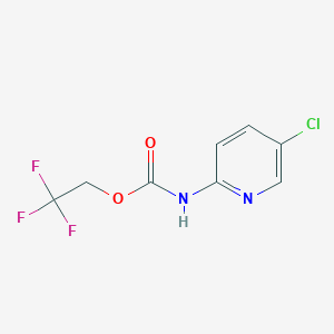 molecular formula C8H6ClF3N2O2 B1518919 2,2,2-三氟乙基 N-(5-氯吡啶-2-基)氨基甲酸酯 CAS No. 1087788-67-7