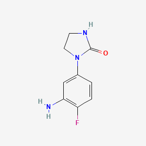 molecular formula C9H10FN3O B1518925 1-(3-Amino-4-fluorophenyl)imidazolidin-2-one CAS No. 1042555-85-0