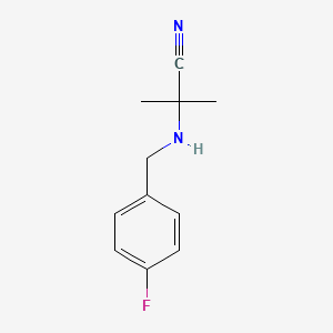 molecular formula C11H13FN2 B1518931 2-{[(4-Fluorophenyl)methyl]amino}-2-methylpropanenitrile CAS No. 1018539-78-0