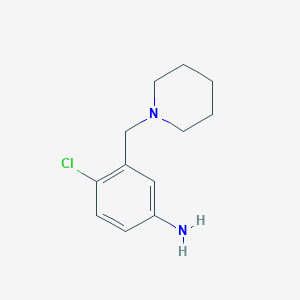 molecular formula C12H17ClN2 B1518941 4-Chloro-3-(piperidin-1-ylméthyl)aniline CAS No. 1018498-91-3