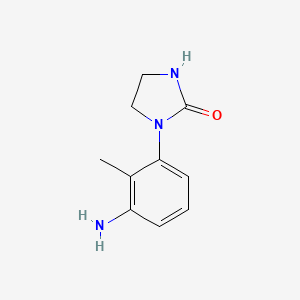 molecular formula C10H13N3O B1518962 1-(3-Amino-2-methylphenyl)imidazolidin-2-one CAS No. 1042555-89-4