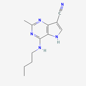 5H-Pyrrolo(3,2-d)pyrimidine-7-carbonitrile, 4-(butylamino)-2-methyl-