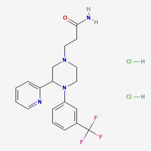 4-(2-Pyridinyl)-N-(3-(trifluoromethyl)phenyl)-1-piperazinepropanamide dihydrochloride