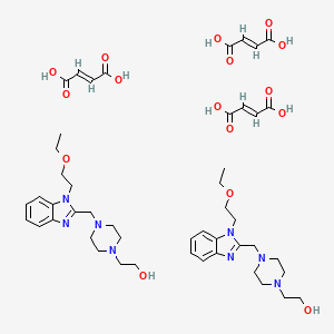 (E)-but-2-enedioic acid;2-[4-[[1-(2-ethoxyethyl)benzimidazol-2-yl]methyl]piperazin-1-yl]ethanol