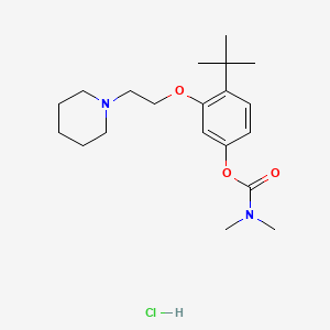 Carbamic acid, dimethyl-, 4-(1,1-dimethylethyl)-3-(2-(1-piperidinyl)ethoxy)phenyl ester, monohydrochloride