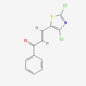molecular formula C12H7Cl2NOS B1519000 3-(2,4-二氯-1,3-噻唑-5-基)-1-苯基-2-丙烯-1-酮 CAS No. 1000932-44-4