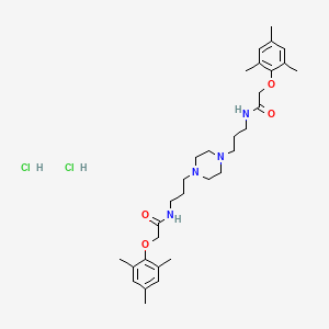 2-(2,4,6-trimethylphenoxy)-N-[3-[4-[3-[[2-(2,4,6-trimethylphenoxy)acetyl]amino]propyl]piperazin-1-yl]propyl]acetamide;dihydrochloride