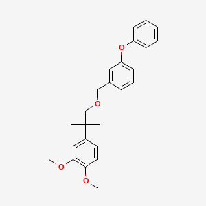 Benzene, 1-((2-(3,4-dimethoxyphenyl)-2-methylpropoxy)methyl)-3-phenoxy-