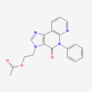 4H-Imidazo(4,5-c)(1,8)naphthyridin-4-one, 3,5-dihydro-3-(2-(acetyloxy)ethyl)-5-phenyl-