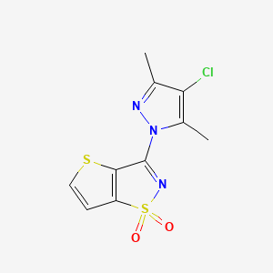 Thieno(2,3-d)isothiazole, 3-(4-chloro-3,5-dimethyl-1H-pyrazol-1-yl)-, 1,1-dioxide