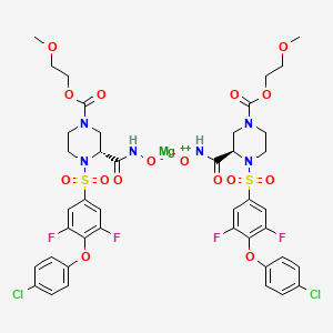 magnesium;2-methoxyethyl (3R)-4-[4-(4-chlorophenoxy)-3,5-difluorophenyl]sulfonyl-3-(oxidocarbamoyl)piperazine-1-carboxylate